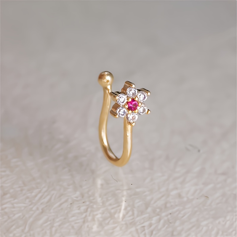 Women's Snowflake Cherry Blossom Nose Clip Set